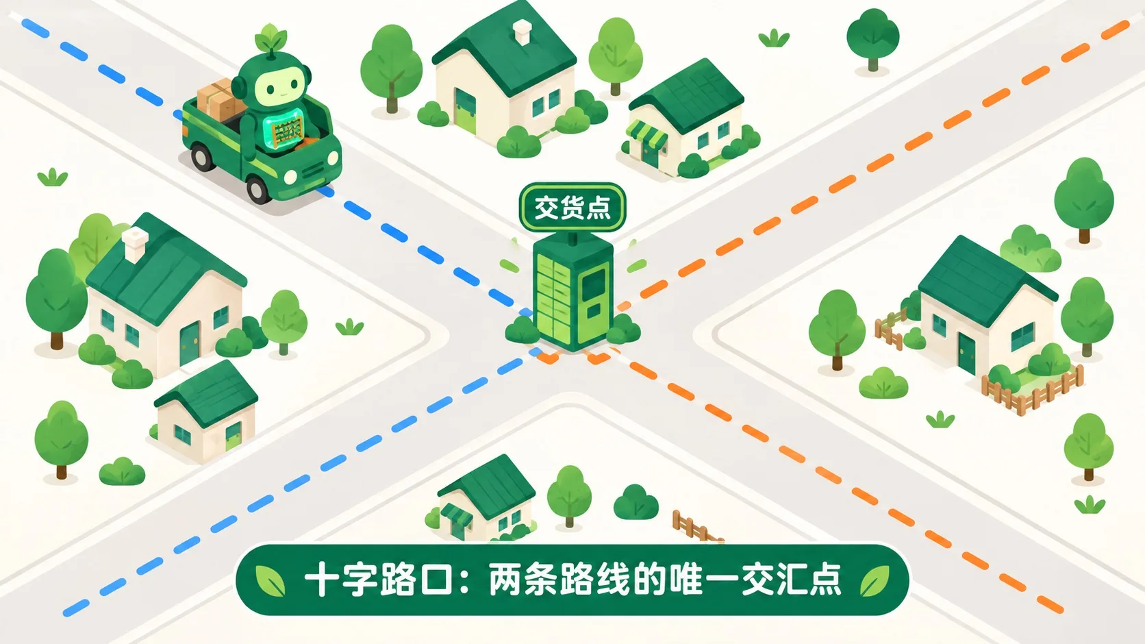十字路口：两条路线的唯一交汇点