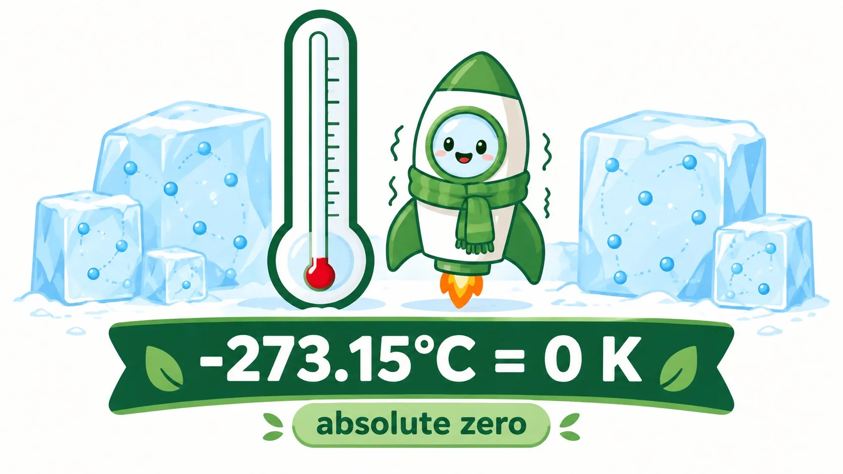 绝对零度：-273.15°C = 0 K
