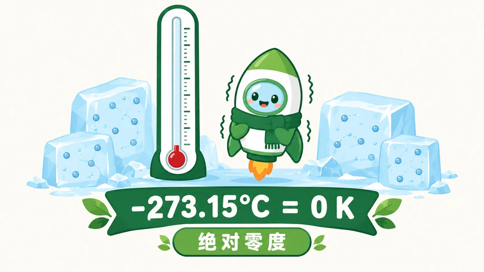 绝对零度：-273.15°C = 0 K