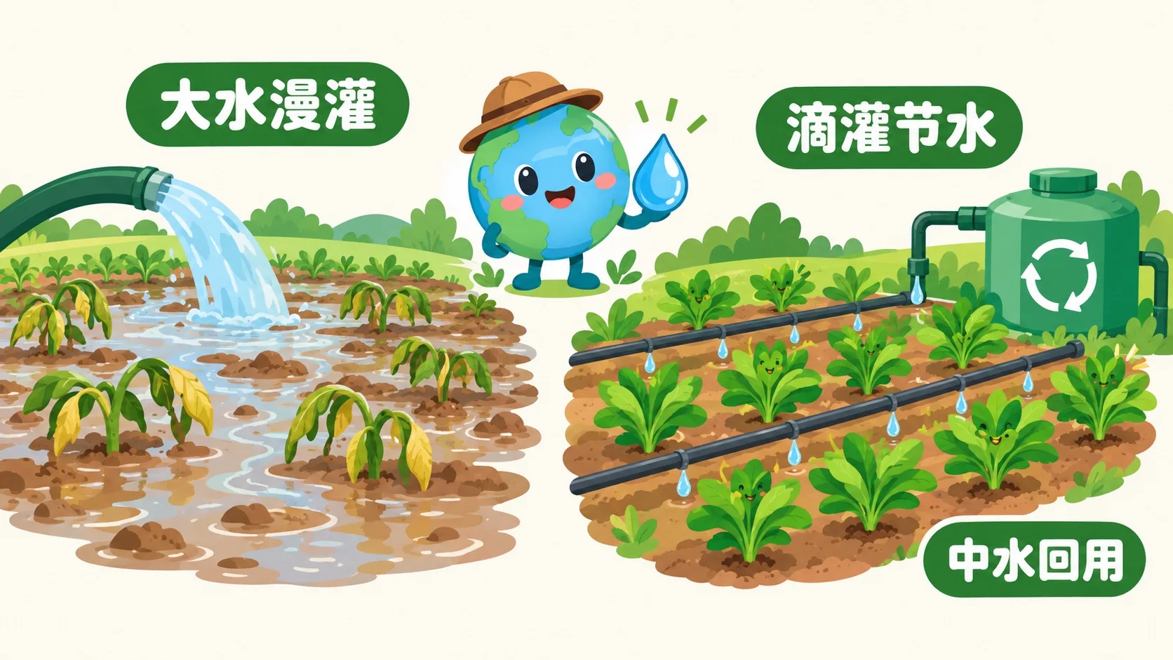 节水办法：滴灌节水与中水回用